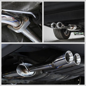 2.75" Dual Slant Roll Muffler Tip Exhaust Catback System For 93-99 Jetta Typ1H-Performance-BuildFastCar