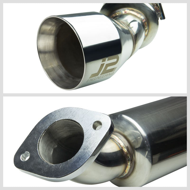 4.5" Slant Roll Muffler Tip Exhaust Axleback System For 09-18 370Z 3.7L V6 DOHC-Performance-BuildFastCar