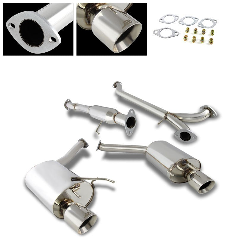 4" Round Roll Muffler Tip Exhaust Catback System For 12-14 Camry SE/XLE 3.5L V6-Performance-BuildFastCar