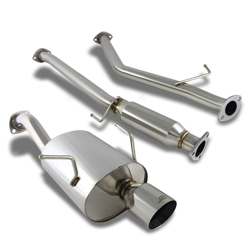 4&quot; Round Roll Muffler Tip Exhaust Catback System For 07-11 Honda CR-V K24Z 2.4L-Major Pipe-BuildFastCar