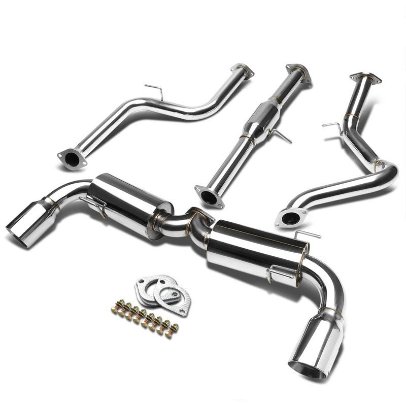 4" Round Roll Muffler Tip Exhaust Catback System For 07-11 Honda CR-V K24Z 2.4L-Major Pipe-BuildFastCar