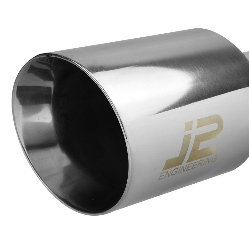 4.5" Oval Slant Roll Muffler Tip Exhaust Catback System For 10-13 Mazda 3 2.0L-Performance-BuildFastCar