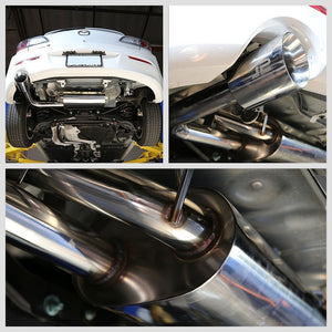 4.5" Oval Slant Roll Muffler Tip Exhaust Catback System For 10-13 Mazda 3 2.0L-Performance-BuildFastCar