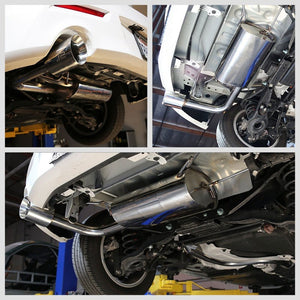 4.5" Oval Slant Roll Muffler Tip Exhaust Catback System For 10-13 Mazda 3 2.0L-Performance-BuildFastCar