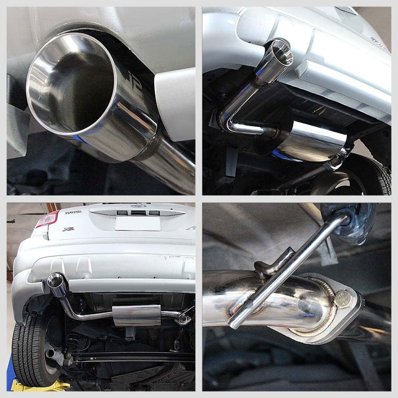 3.5" Slant Roll Muffler Tip Exhaust Catback System For 03-08 Martrix E130 1.8L-Performance-BuildFastCar