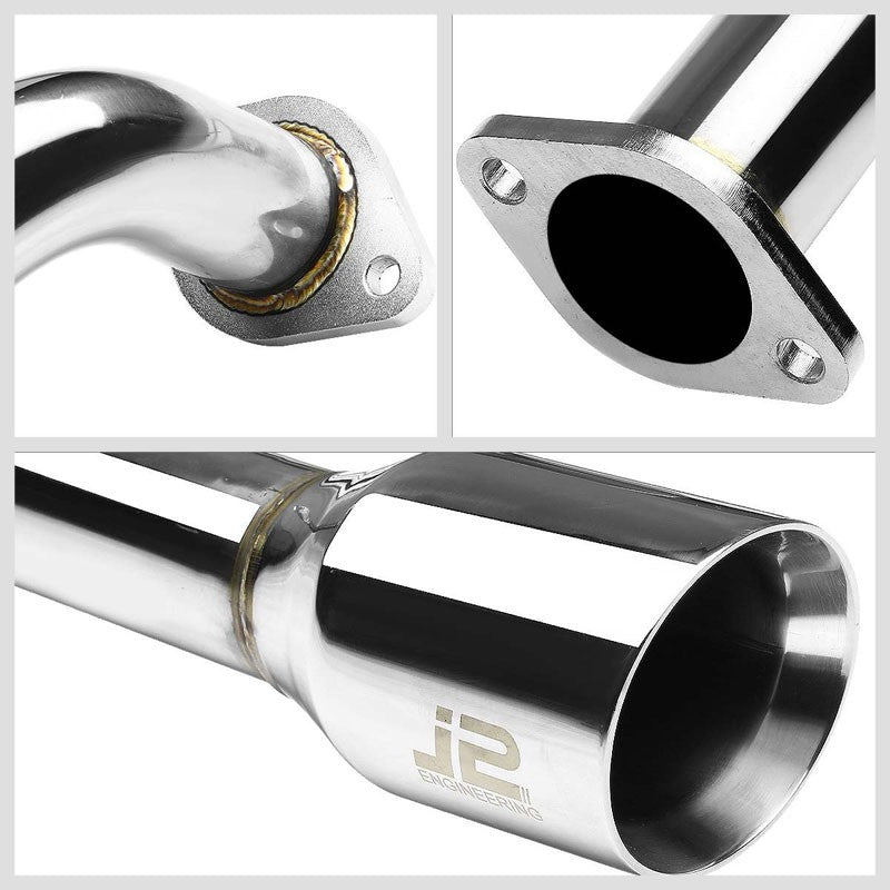 3.5" Slant Roll Muffler Tip Exhaust Catback System For 03-08 Martrix E130 1.8L-Performance-BuildFastCar