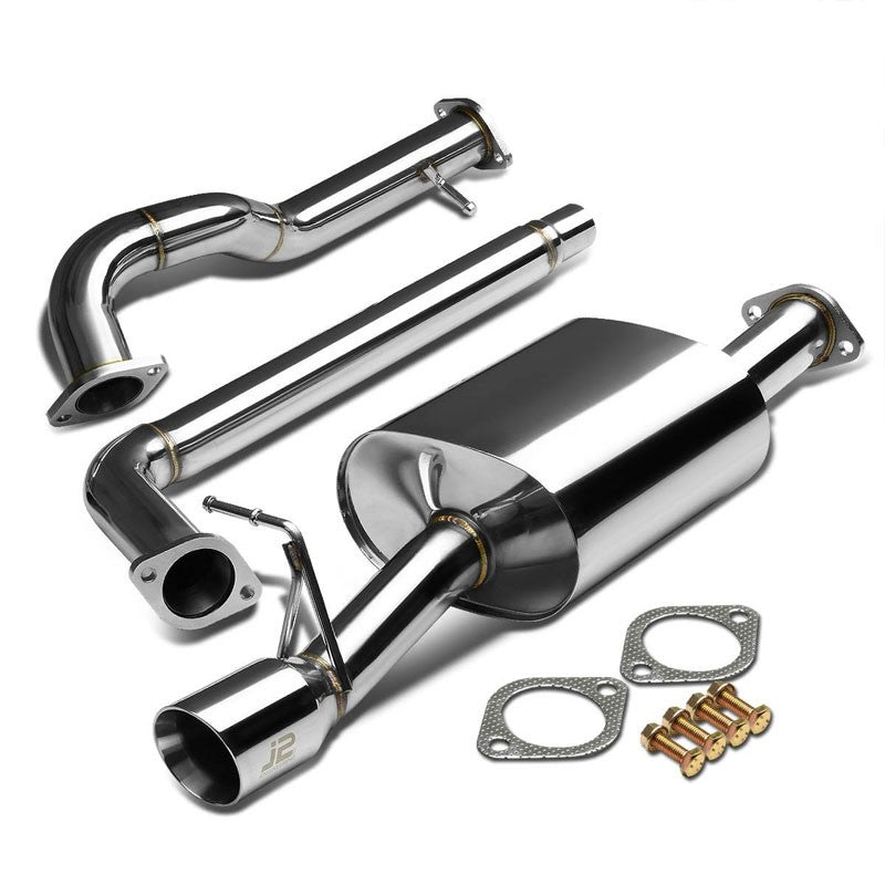 3.5" Slant Roll Muffler Tip Exhaust Catback System For 06-10 Beetle 2.5L DOHC-Performance-BuildFastCar