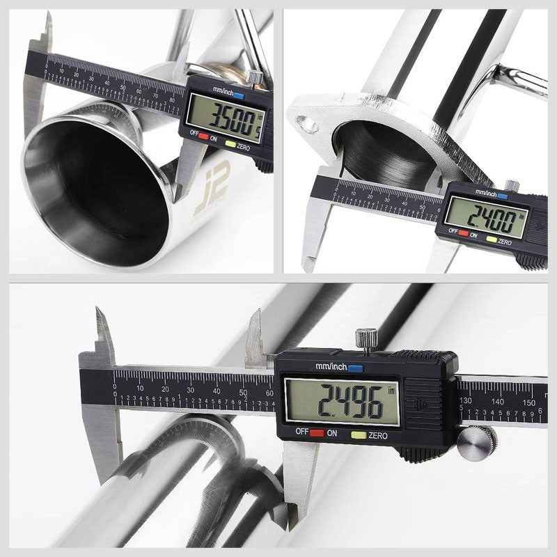 3.5" Slant Roll Muffler Tip Exhaust Catback System For 06-10 Beetle 2.5L DOHC-Performance-BuildFastCar