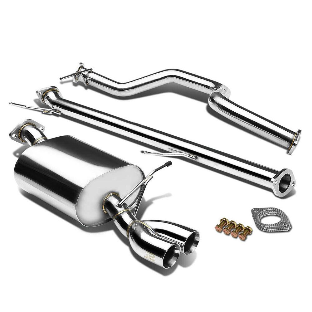 2.75" Dual Slant Roll Muffler Tip Exhaust Catback System For 11-15 Fiesta 1.6L