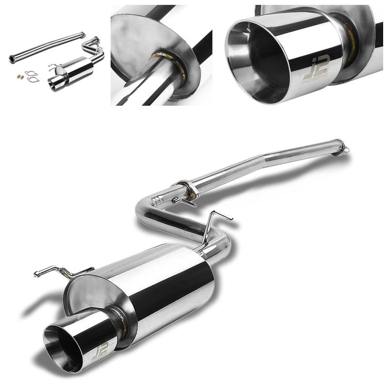 4&quot; Round Slant Roll Muffler Tip Exhaust Catback System For 12-17 Camry 2.5L DOHC-Performance-BuildFastCar