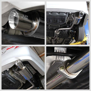 4" Round Slant Roll Muffler Tip Exhaust Catback System For 12-17 Camry 2.5L DOHC-Performance-BuildFastCar