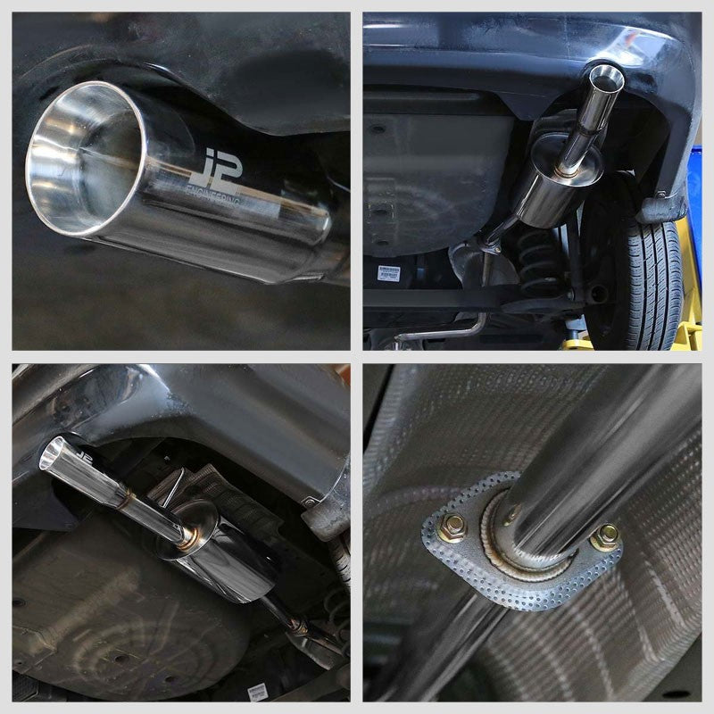 3" Slant Roll Muffler Tip Exhaust Catback System For 12-17 Nissan Versa 1.6L-Performance-BuildFastCar