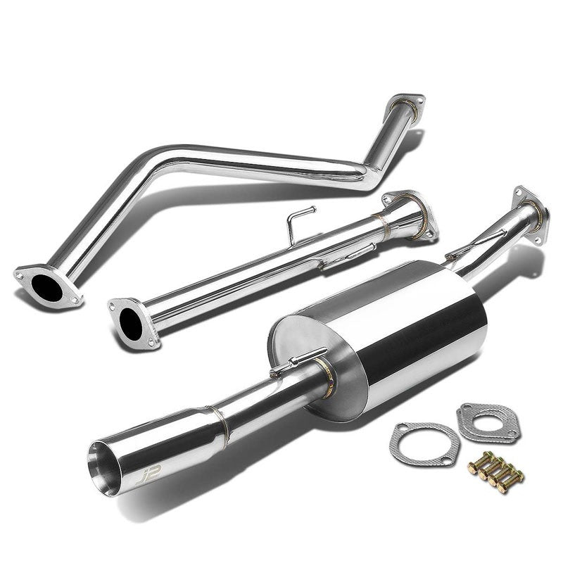 3" Slant Roll Muffler Tip Exhaust Catback System For 12-17 Nissan Versa 1.6L-Performance-BuildFastCar