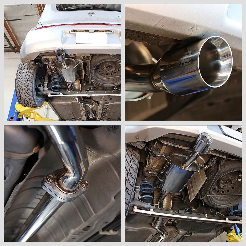 3.5" Slant Roll Muffler Tip Exhaust Catback System For 09-14 Cube Z12 Wagon 1.8L-Performance-BuildFastCar