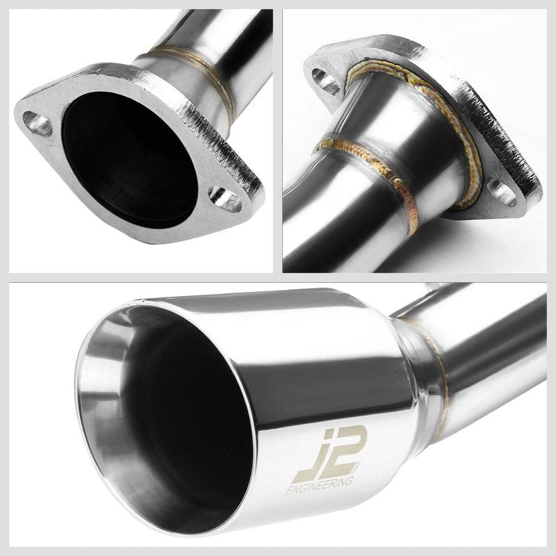 3.5" Slant Roll Muffler Tip Exhaust Catback System For 09-14 Cube Z12 Wagon 1.8L-Performance-BuildFastCar