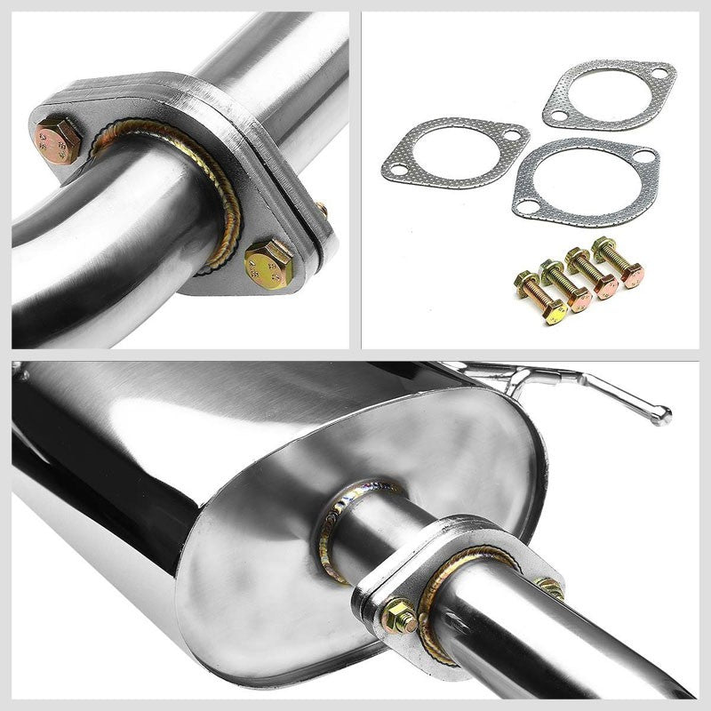 3.5" Slant Roll Muffler Tip Exhaust Catback System For 09-14 Cube Z12 Wagon 1.8L-Performance-BuildFastCar