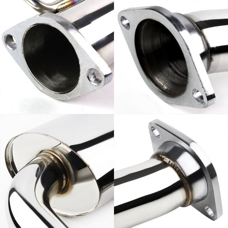 4" Round Roll Muffler Tip Exhaust Catback System For 01-05 Lexus IS300 3.0L DOHC-Performance-BuildFastCar