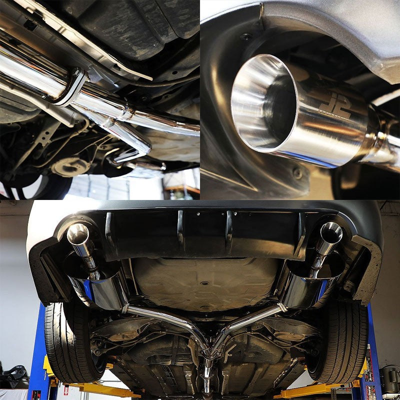 3.5" Dual Roll Muffler Tip Exhaust Catback System For 09-15 Maxima A35 3.5L DOHC-Performance-BuildFastCar