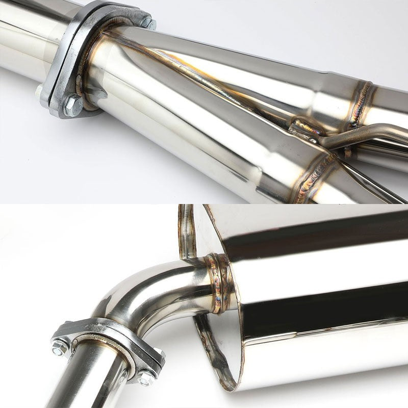 3.5" Dual Roll Muffler Tip Exhaust Catback System For 09-15 Maxima A35 3.5L DOHC-Performance-BuildFastCar