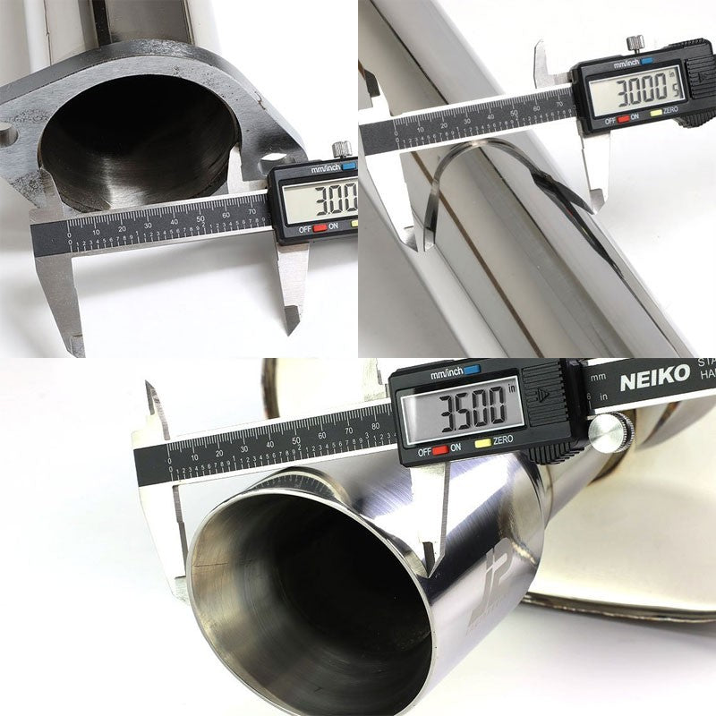 3.5" Dual Roll Muffler Tip Exhaust Catback System For 09-15 Maxima A35 3.5L DOHC-Performance-BuildFastCar