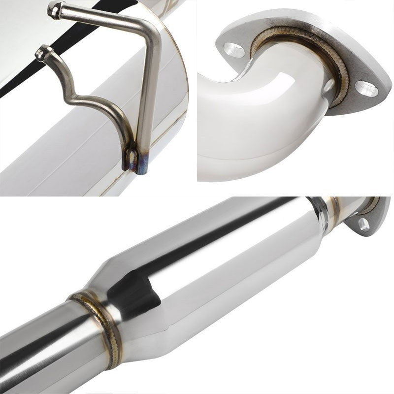 3.5" Slant Roll Muffler Tip Exhaust Catback System For 05-10 Cobalt 2.2L DOHC-Performance-BuildFastCar