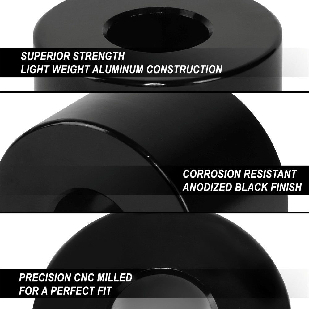 2" Differential + Skid Plate Drop Kit Spacers 95-04 Tacoma 4WD J2-DK-TY-001-BK