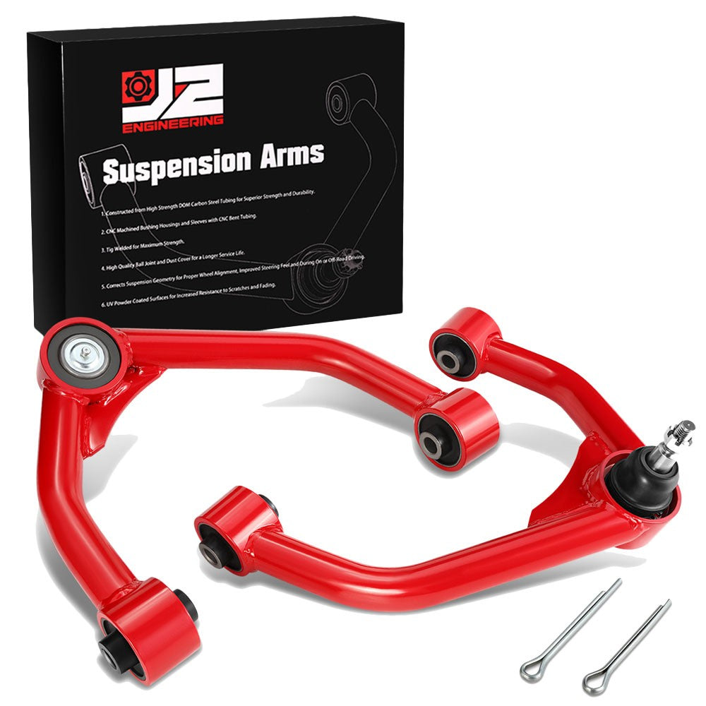 J2 Red 2-4&quot; Lift Front Upper Control Arm 15-22 Colorado Canyon J2-FUCA-CCA15-RB