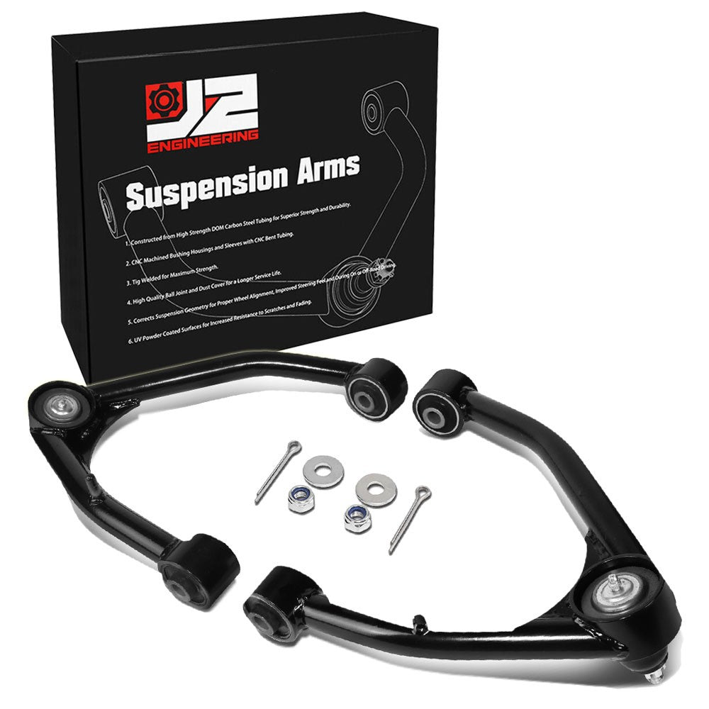 J2 Black 2-4&quot; Lift Front Upper Control Arm 07-16 Silverado 1500 J2-FUCA-CSI07-BB