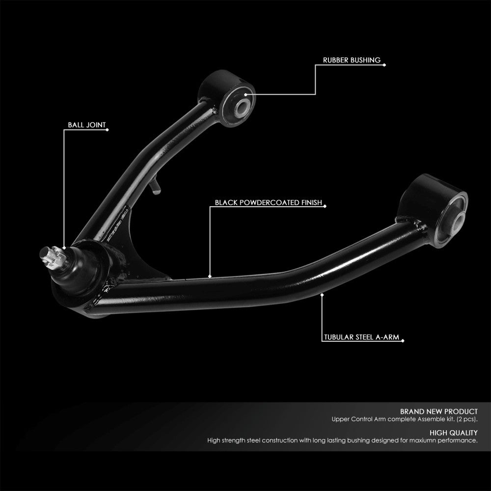 J2 Black 2-4" Lift Front Upper Control Arm 07-16 Silverado 1500 J2-FUCA-CSI07-BB