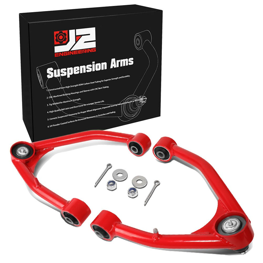 J2 Red 2-4" Lift Front Upper Control Arm 07-19 Escalade Suburban Tahoe J2-FUCA-CSI07-RB