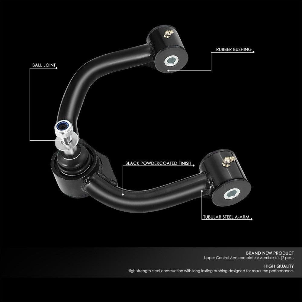 J2 Black 2-4" Lift Front Upper Control Arm 06-22 Expedition/04-20 F150 J2-FUCA-F1504-BB