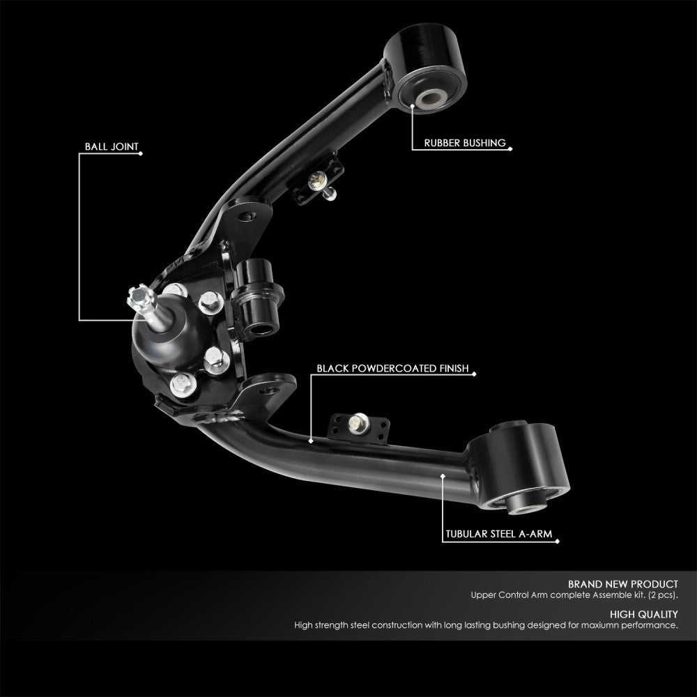 J2 Black 2-4" Lift Front Upper Control Arm 99-06 Silverado Sierra 1500 J2-FUCA-SIE99-BB