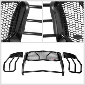 Black Mild Steel Full Front Grille Guard For 14-15 Chevrolet Silverado 1500-Grille Guards & Bull Bars-BuildFastCar