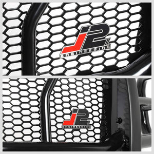 J2 Black Mild Steel Full Front Grille Guard For 07-13 Chevrolet Silverado 1500-Grille Guards & Bull Bars-BuildFastCar