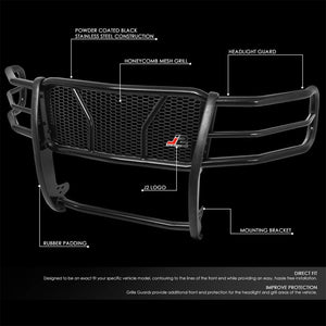 J2 Black Mild Steel Full Front Grille Guard For 11-14 Silverado 2500 HD/3500 HD-Grille Guards & Bull Bars-BuildFastCar