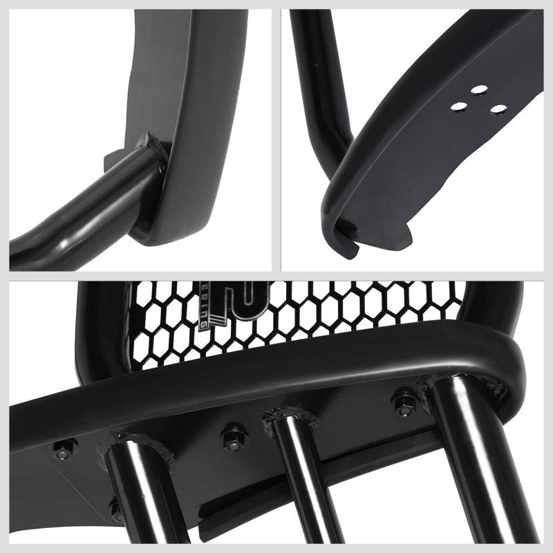 J2 Black Mild Steel Frame Full Front Grille Guard For 10-19 Ram 2500/Ram 3500-Grille Guards & Bull Bars-BuildFastCar