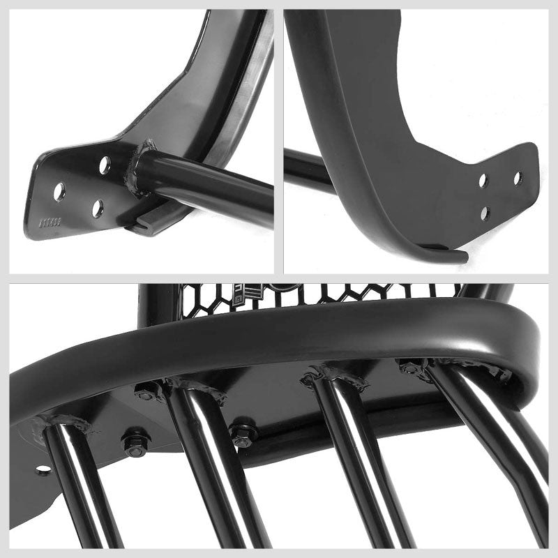 J2 Black Mild Steel Full Front Grille Guard For 05-15 Toyota Tacoma 2.7L/4.0L-Grille Guards & Bull Bars-BuildFastCar