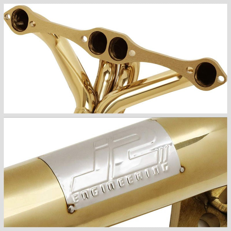 J2 Gold Exhaust Header For 66-96 Chevy/GMC Small Block SBC V8 305 327 350 400