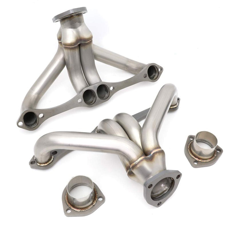 J2 4-1 Small Block Hugger Exhaust Header For 66-96 Chevy SBC V8 305 327 350 400