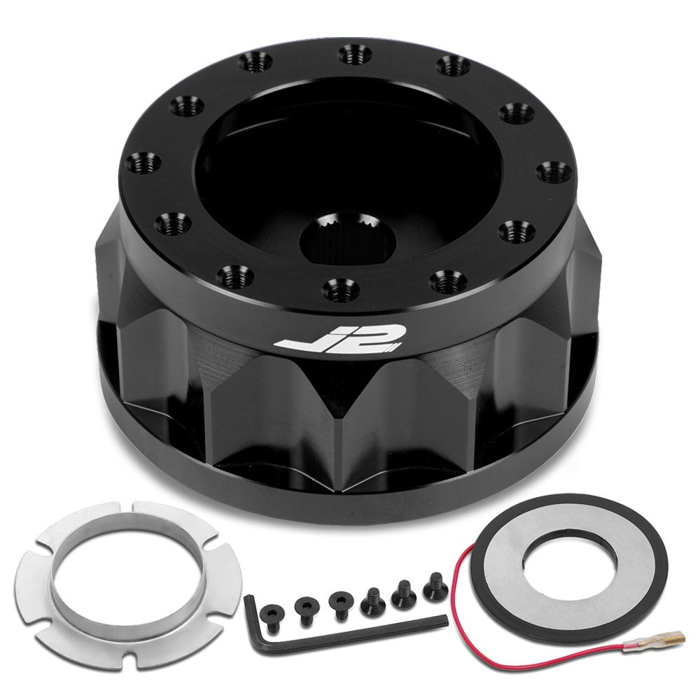 90-09 Legacy J2 Black 6-Bolt Steering Wheel Hub Adapter