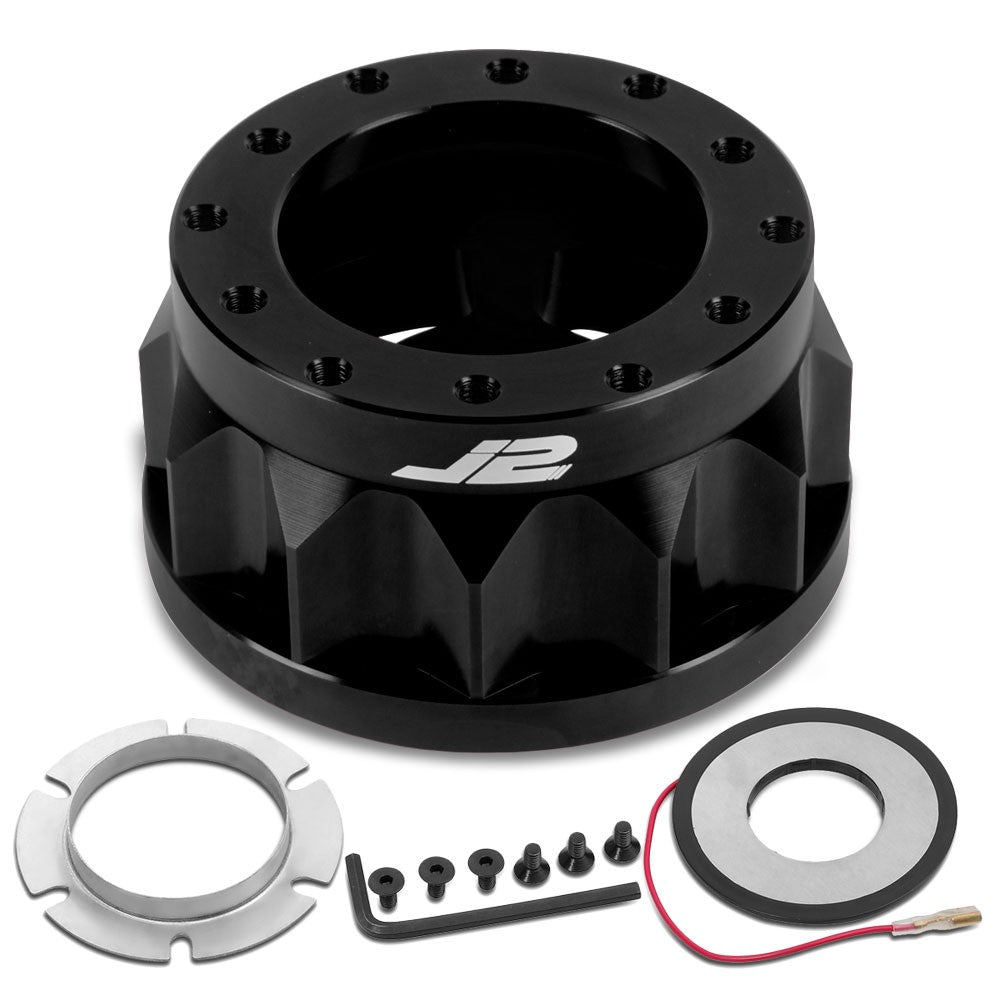 89-98 240SX J2 Black 6-Bolt Steering Wheel Hub Adapter