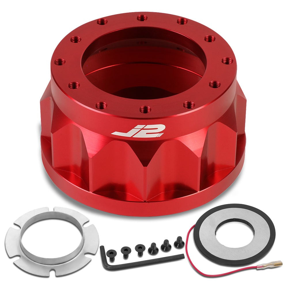 92-96 Prelude J2 Red 6-Bolt Steering Wheel Hub Adapter