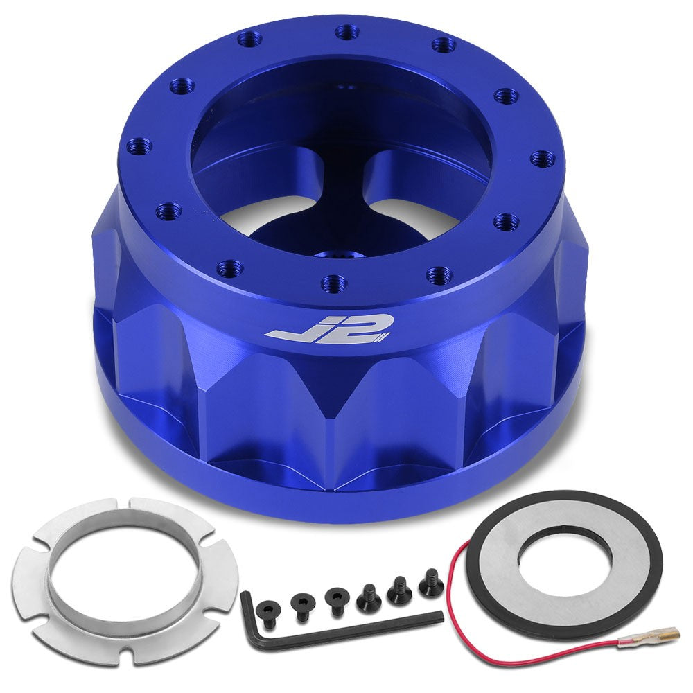 92-95 Civic J2 Blue 6-Bolt Steering Wheel Hub Adapter