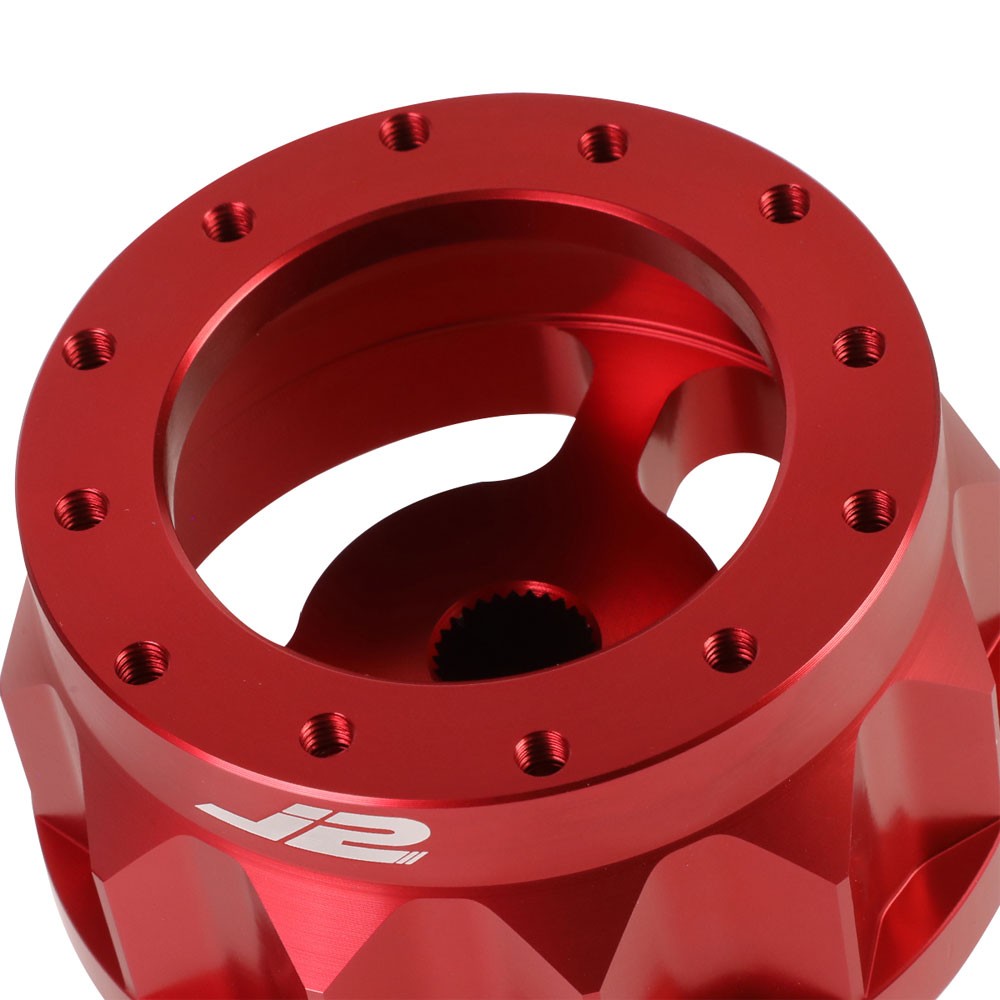93-97 Civic del Sol J2 Red 6-Bolt Steering Wheel Hub Adapter