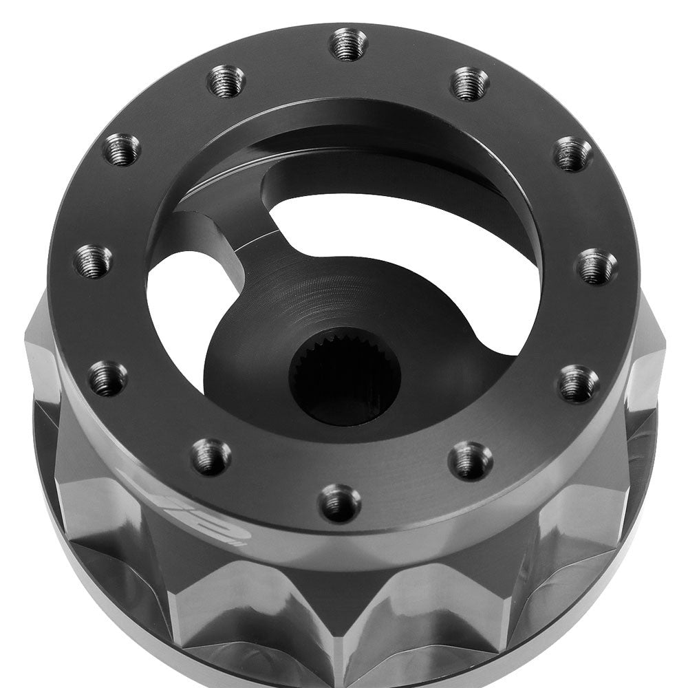 90-93 Integra J2 Black 6-Bolt Steering Wheel Hub Adapter