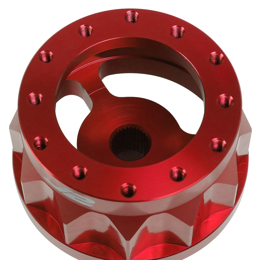 88-91 CR-X J2 Red 6-Bolt Steering Wheel Hub Adapter