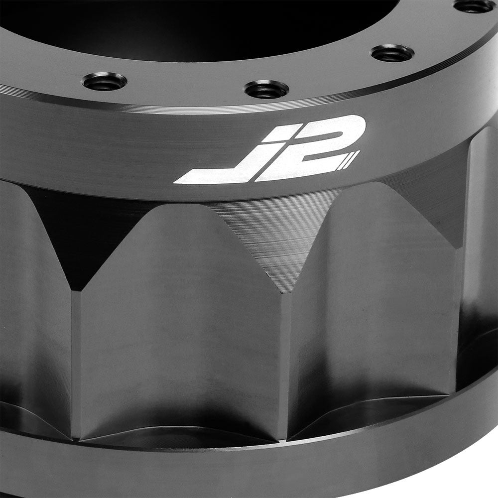 90-20 MX-5 Miata J2 Black 6-Bolt Steering Wheel Hub Adapter