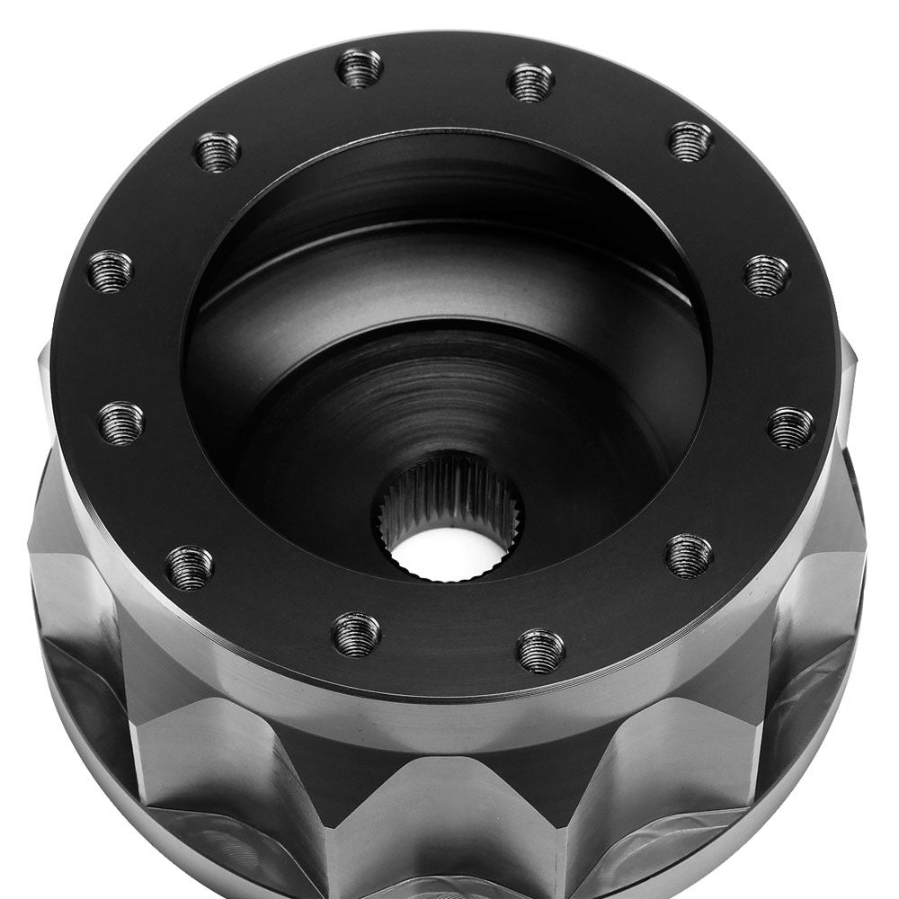 90-20 MX-5 Miata J2 Black 6-Bolt Steering Wheel Hub Adapter