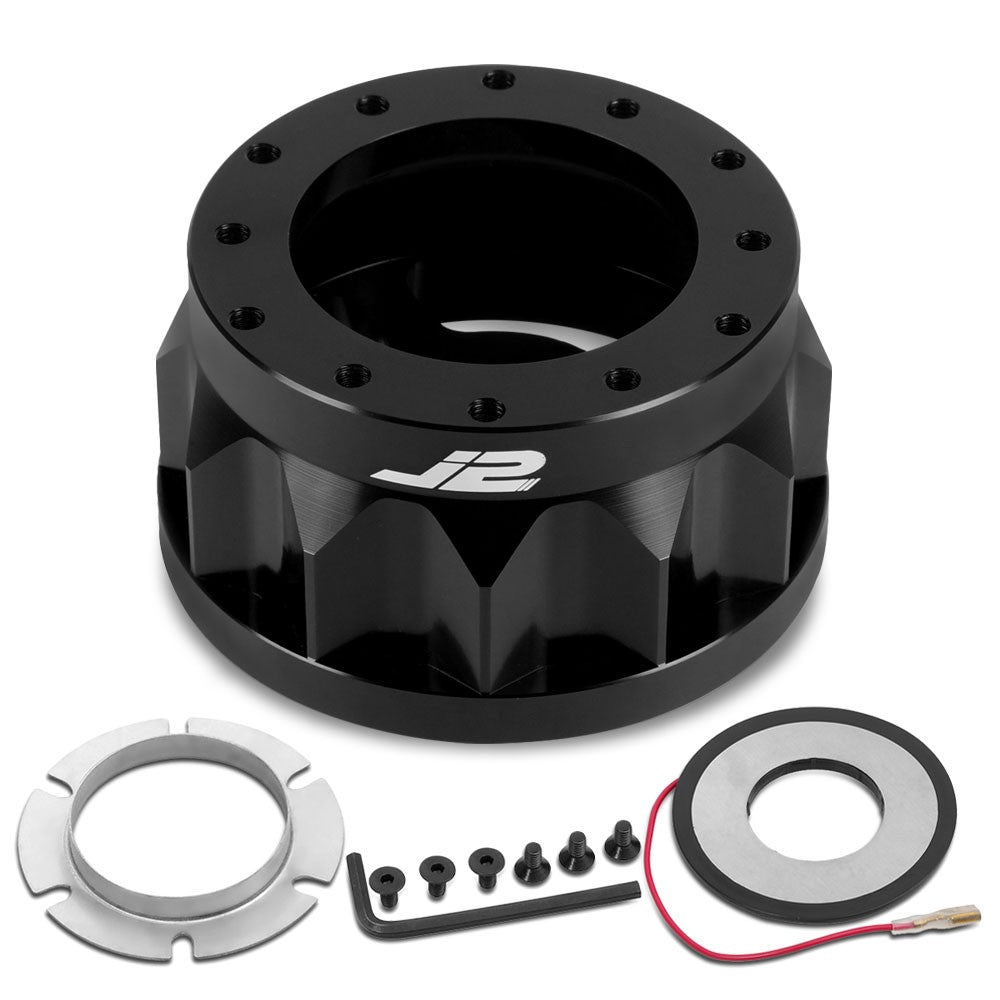 91-95 Toyota MR2 J2 Black 6-Bolt Steering Wheel Hub Adapter
