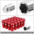 J2 20PCs Red M12x1.5 Closed End Spline Drive 50mm Tall  Lug Nuts J2-LN-T7-035-15-RD